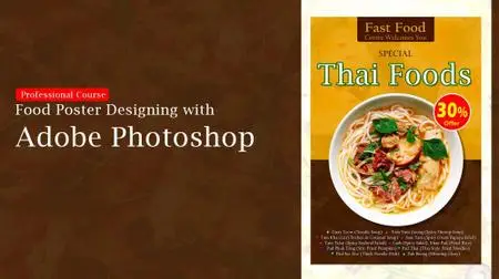 Learn Food Poster Design using Adobe Photoshop