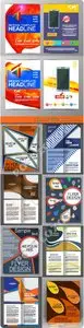 Flyer and bifold brochure vector