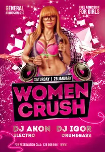 Flyer PSD Template - Women Crush