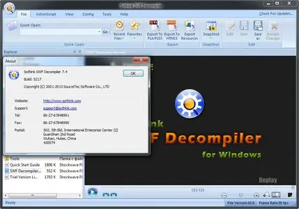 Sothink SWF Decompiler 7.4 Build 5217