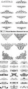 Vectors - Floral Borders Elements Set 22