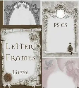 Letter Frames brushes for Adobe Photoshop