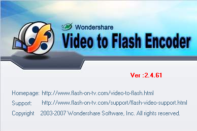 Wondershare Video To Flash Encoder ver.2.4.61