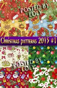 Christmas patterns 2015 #1 - Stock Vector