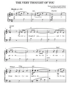 The Very Thought Of You - Nat King Cole, Ray Noble (Easy Piano)
