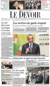 Le Devoir Du Mercredi 24 Septembre 2014