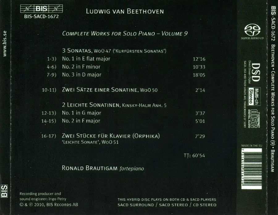 Ronald Brautigam - Ludwig van Beethoven: Complete Works for Solo Piano ...