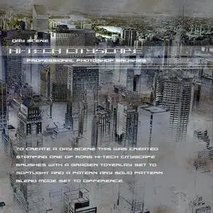 Hi-Tech Cityscape (Professional Photoshop Brushes)