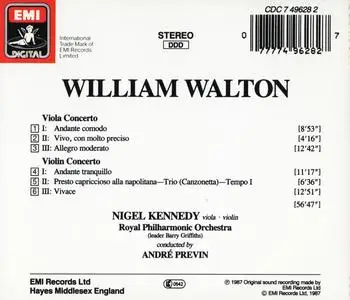 Nigel Kennedy - Walton: Violin Concerto & Viola Concerto (1987)