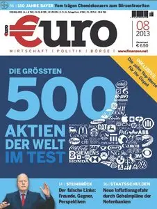 Euro - Wirtschaft Politik Börse Magazin August No 08 2013