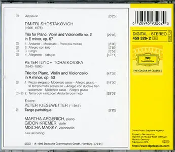 Martha Argerich, Gidon Kremer, Mischa Maisky - Dmitri Shostakovich, Pyotr Ilyich Tchaikovsky: Trios (1999)