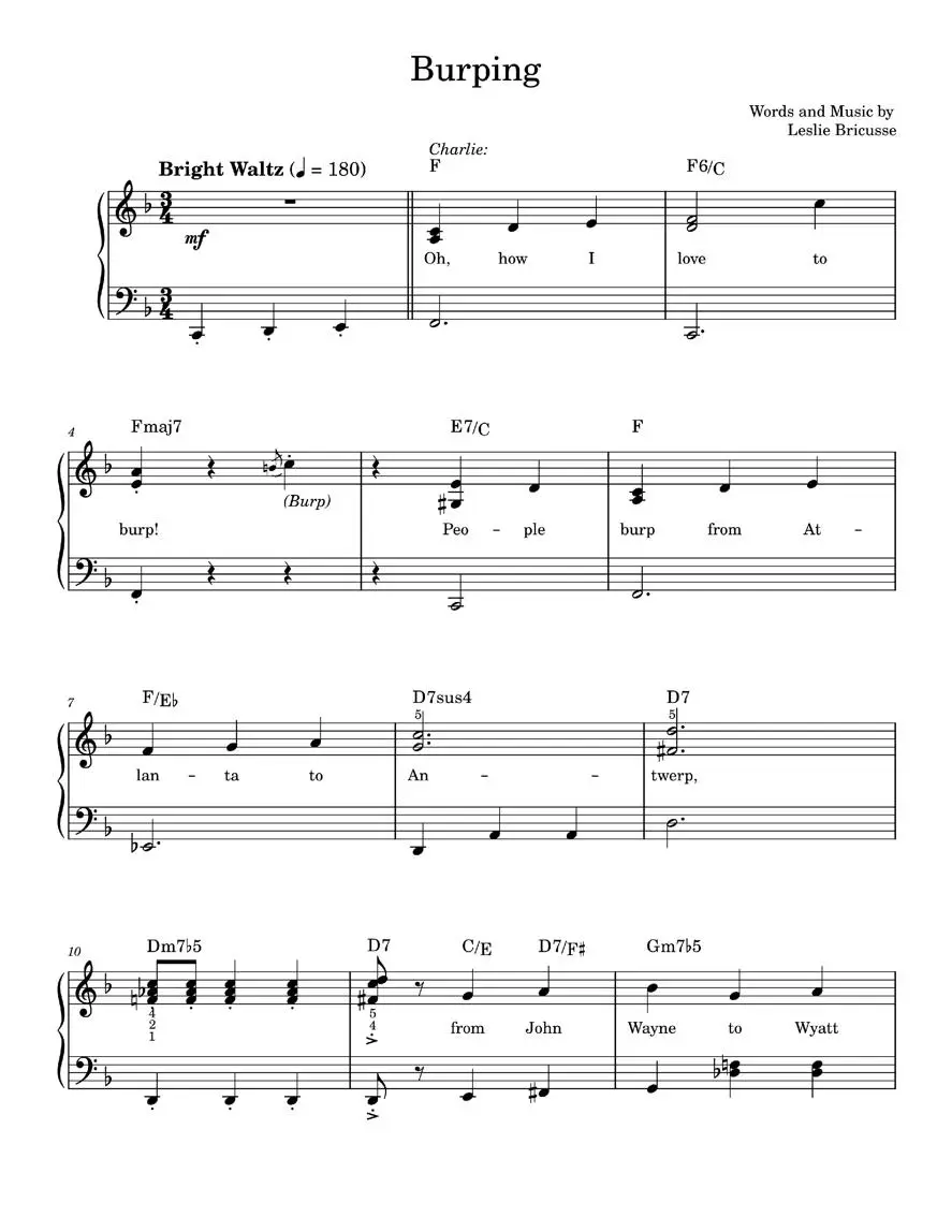 Burping Leslie Bricusse, Willy Wonka (Easy Piano) / AvaxHome