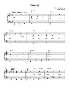Burping - Leslie Bricusse, Willy Wonka (Easy Piano)