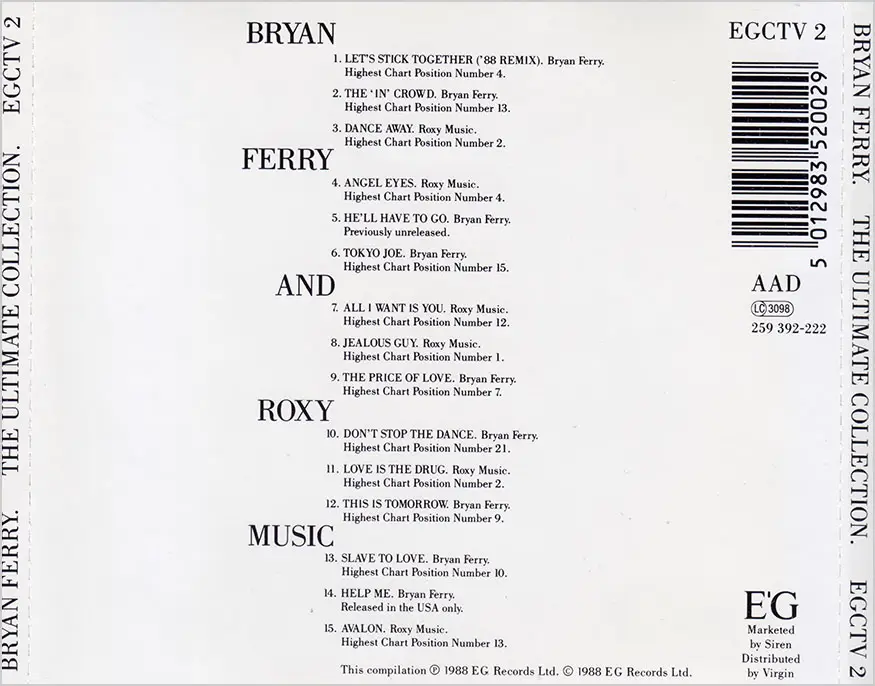 Slave to love bryan перевод. Брайан Ферри 1999. Bryan Ferry collection. Bryan Ferry - the Ultimate collection (1988. Bryan Ferry Let's Stick together.