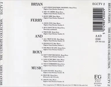 Bryan Ferry with Roxy Music - The Ultimate Collection (1988)