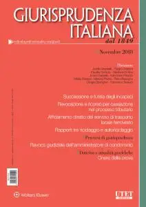 Giurisprudenza Italiana - Novembre 2018