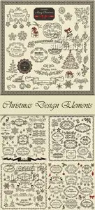 Christmas & New Year Design Elements Vector 2