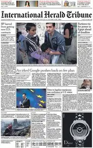 International Herald Tribune from Thursday, 29. November 2012