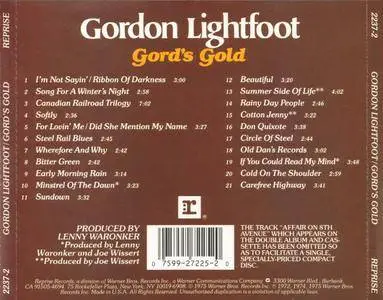 Gordon Lightfoot - Gord's Gold (1975) [1987]