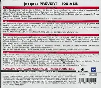 Jacques Prévert, "100 Ans", Coffret de quatre CD