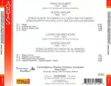 Concertgebouw CO, Marco Boni - Schubert & Beethoven: String Quartets arrangements for string orchestra by Gustav Mahler (1998)