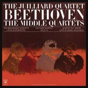 Juilliard String Quartet - Beethoven: The Middle Quartets, Op. 59 Nos. 1 - 3; Op. 74 & Op. 95 (Remastered) (2020)