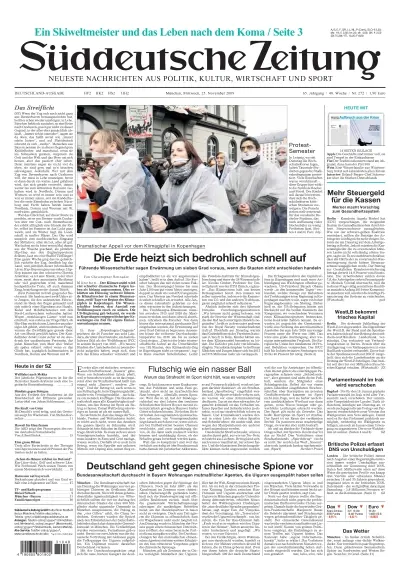 Sueddeutsche Zeitung vom 25.11.2009
