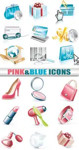Blue & pink icons