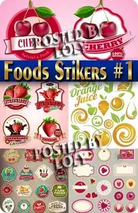 Labels for food #1 - Stock Vector