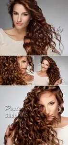 Stock Photo - Curly Haired Woman