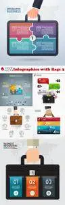 Vectors - Infographics with Bags 3