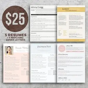CreativeMarket - Resume Bundle - Get Noticed!