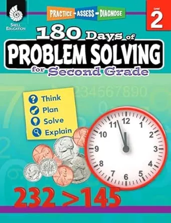 Shell Education 180 Days of Problem Solving for Second Grade