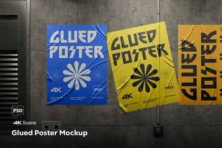 EE - Glued Poster Mockup Y885PLA