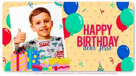Videohive - Happy Birthday Dear Jesse - 29478976