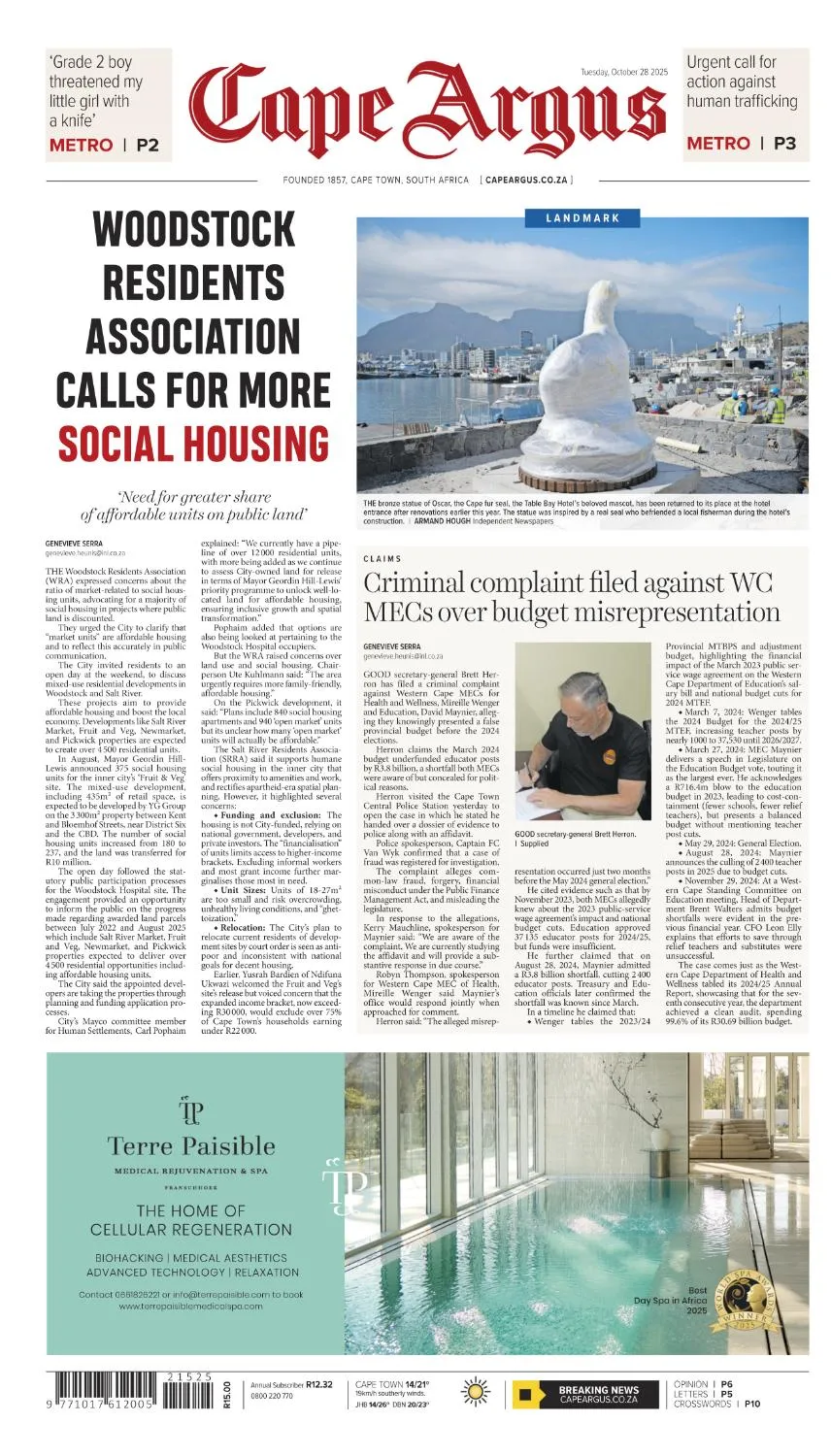 Cape Argus - 28 October 2025