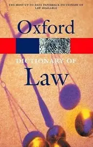 A Dictionary of Law (Oxford Paperback Reference) by Elizabeth A. Martin [Repost]