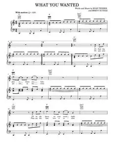 What You Wanted - One Republic, OneRepublic (Piano-Vocal-Guitar)