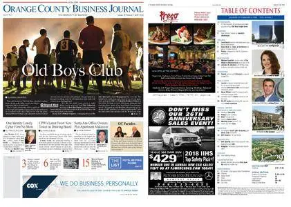 Orange County Business Journal – January 29, 2018