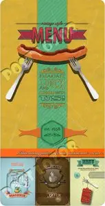 Advertising poster cafe and restaurant vector 2