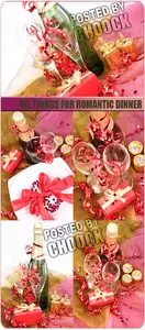 Stock Photo: All things for romantic dinner