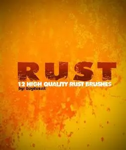12 HQ Rust Brushes for Photoshop