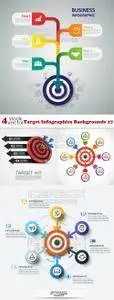 Vectors - Target Infographics Backgrounds 17