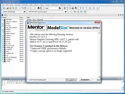 Mentor Graphics ModelSim SE-64 2019.4