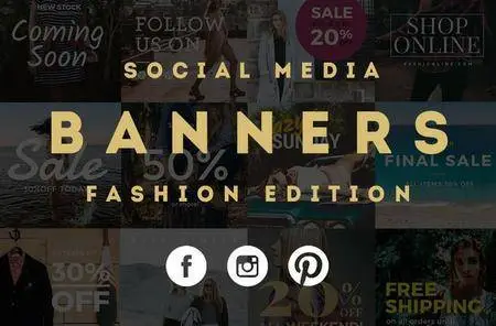 CreativeMarket - Social Media Banners-Fashion Edition