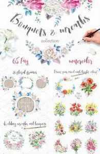 CreativeMarket - Wreaths and Bouquets collection