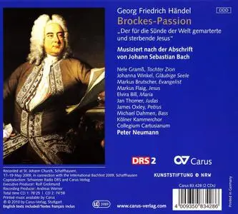 Peter Neumann, Kolner Kammerchor, Collegium Cartusianum - George Frideric Handel: Brockes-Passion, HWV 48 (2010)