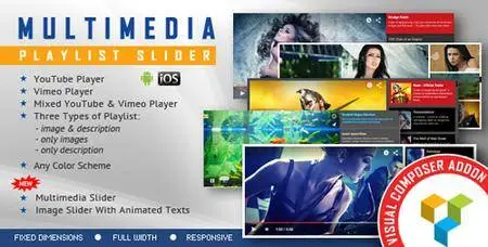 CodeCanyon - Visual Composer Addon - Multimedia Playlist Slider v1.4.1 - 13542522