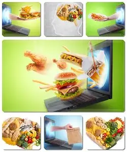 Food Flying Out of Laptop Screen