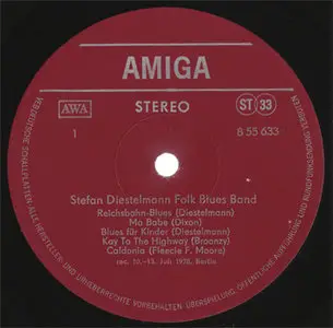 Stefan Diestelmann Folk Blues Band - Stefan Diestelmann Folk Blues Band (Amiga 8 55 633) (GDR 1978) (Vinyl 24-96 & 16-44.1)